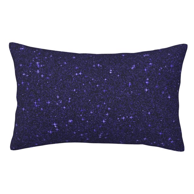 Fotbe Glittering Purple Starfield Funda de Almohada Decorativa Estilo Occidental, Lujo en Algodón, Fundas para Almohadas King, Cojín Estampado para Decoración del Hogar-14"x20"