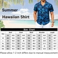 thumbnail image 2 of Men's Hawaiian Shirts Casual Tropical Shirt Short Sleeve Holiday Aloha Hawaii Shirt Blue, 2 of 7