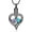 Black-purple skyblue, variant on Cremation Jewelry Heart Birthstone Urn Necklace for Ashes Couple Pendant Necklace for Women Keepsake Urn Memorial Ash Jewelry