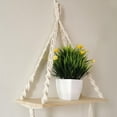 thumbnail image 1 of Estante de Macramé Triangular, Organizador de Almacenamiento, Estante de Exhibición, Estantes Flotantes, Arte de Pared, Decoración para hogar, Libros, Madera perfecl Estante de pared, 1 of 8