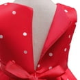 thumbnail image 3 of Girls Party Dress Princess Formal Costumes Toddlers Polka Dot Skirt Vintage Bow Dress, 3 of 6