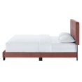 thumbnail image 6 of Tufted Platform Bed Frame, Queen Size, Velvet, Pink, Modern Contemporary Urban Design, Bedroom Master Guest Suite, 6 of 8