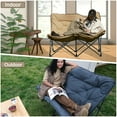 thumbnail image 4 of KingCamp  Loveseat Camping Chairs Oversized Padded Double Sofa Chair for Outdoor & Indoor, Heavy-Duty Support 600lbs, Khaki, 4 of 11