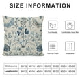 thumbnail image 5 of Awypu Spring Dusty Blue Floral Pillow Covers Vintage Wild Flower Herbs Plant Butterfly Decorative Pillow Cases Botanical Farmhouse Cushion Covers Home Decor For Sofa Couch Outdoor Set of, 5 of 5
