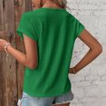 thumbnail image 6 of Admvng Tops For Women Trendy Fashion Summer V-Neck Solid Short Sleeve Casual Top Blouse S-3XL, 6 of 8