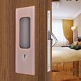thumbnail image 4 of Sliding Door Lock, Safe Zinc Alloy Thickened Knob Rust Proof Silent Unlock Recessed Handle Door Lock Hardware  For Patio For Bathroom, 4 of 8