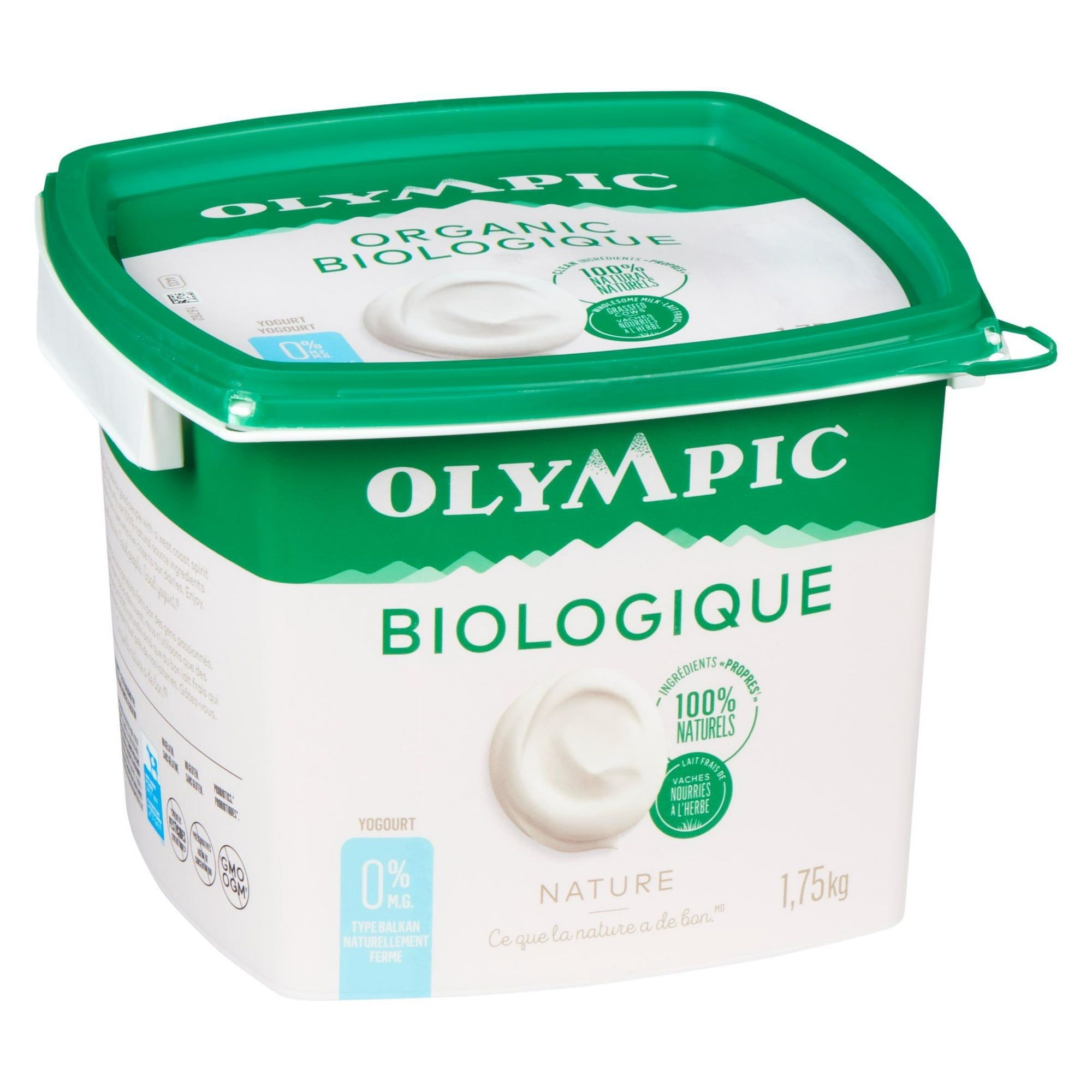 Olympic Yogourt Biologique Nature 0 %, 1