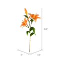 thumbnail image 2 of Vickerman 33.5" Contemporary Plastic Artificial Lily Spray in Orange, 2 of 2