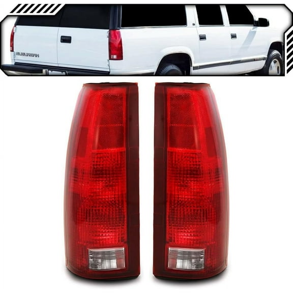 EPIC LIGHTING OE Style Halogen Tail Lights w/o Bulbs & Plate Assembly Replacement for CHEVROLET GMC 88-00 C K 92-99 SUBURBAN YUKON 95-00 TAHOE [ GM2800125 GM2801125 5976897 5976898 ] Pair