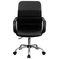 thumbnail image 2 of Scranton & Co Faux Leather/Mesh Mid-Back Office Chair in Black, 2 of 9