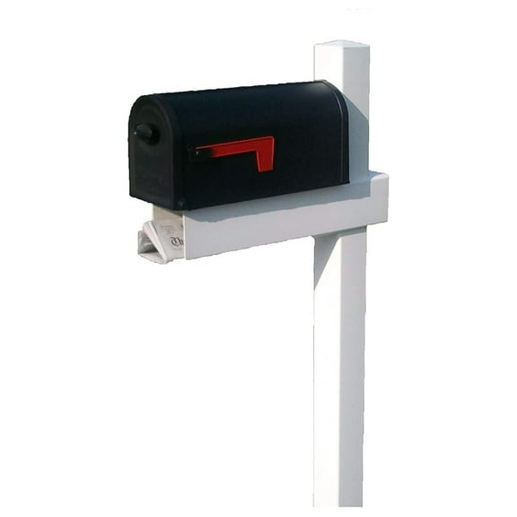 54-in x 24-in White Vinyl Mailbox Post Sleeve (Mailbox not Included)