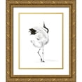 thumbnail image 1 of Shefranov, Olga 15x18 Gold Ornate Wood Framed with Double Matting Museum Art Print Titled - Dancing Bird I, 1 of 4