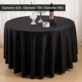 thumbnail image 2 of Wehilion Round Tablecloth 70 inch Stain and Water Resistant Table Cover for Kitchen Dining Room,Wedding Table Linens,Black, 2 of 5