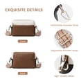 thumbnail image 2 of Trendy Crossbody Bags for Women, Small Shoulder Bag Messenger Bag Cross Body Travel Purse Handbag Wallet with Adjustable Strap, PU Leather, Brown, 2 of 7