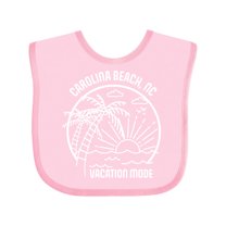 Inktastic Summer Vacation Mode Carolina Beach North Carolina Boys or Girls Baby Bib