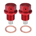 thumbnail image 1 of 2 Juegos M12x1.25 Tornillo Tapón Carter Drenaje Aceite Aleación con 2 Arandela Rojo, 1 of 1