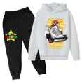 thumbnail image 1 of Sudadera con capucha de Super Mario bros para niños, traje de pantalones, abrigo informal para niños y niñas, sudadera de algodón de manga larga de Pokémon, ropa deportiva para niños, 1 of 1