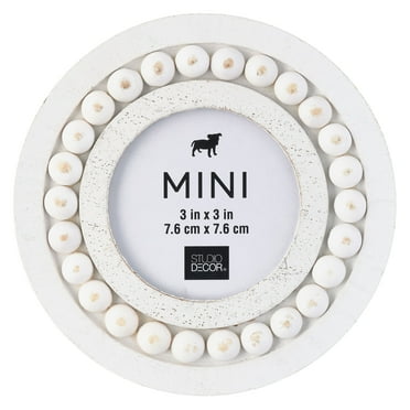 24 Pack: White Beaded Round 3" x 3" Mini Frame by Studio Décor®