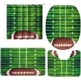 thumbnail image 4 of American Football Shower Curtain Set for Teens Boys, Sports Themed Fun Traditional Sport Close Up Bath Curtains for Kids Boys Teens, 4PCS/Set Game Bathroom Decor, 72x72 inch, 4 of 5