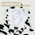 thumbnail image 4 of Women Hooded Fluffy Long Robes Warm Plush Sherpa Lined Hood Fleece Bathrobe with Pocket by Tirrinia, 4 of 8