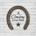 thumbnail image 2 of Vieira, Robin-Lee 15x15 White Modern Wood Framed Museum Art Print Titled - A Cowboy Lives Here, 2 of 4