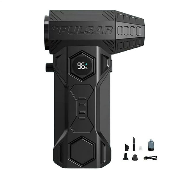 Potente Soplador de Aire A Chorro, 580.000 RPM, Motor Sin Escobillas de Alta Velocidad, 10.000 MAh, Potente Ventilador Turbo, Aspiradora Portátil.