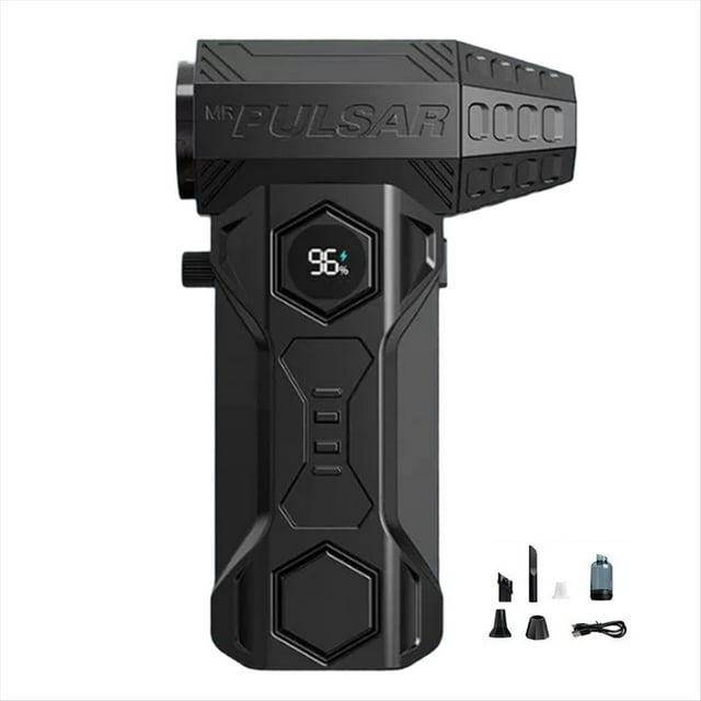Potente Soplador de Aire A Chorro, 580.000 RPM, Motor Sin Escobillas de Alta Velocidad, 10.000 MAh, Potente Ventilador Turbo, Aspiradora Portátil.