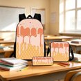 thumbnail image 4 of Womens Cute Ice Cream 3 Piece Set Sweet College Backpack for School Back to School Backpack for Women, 4 of 5