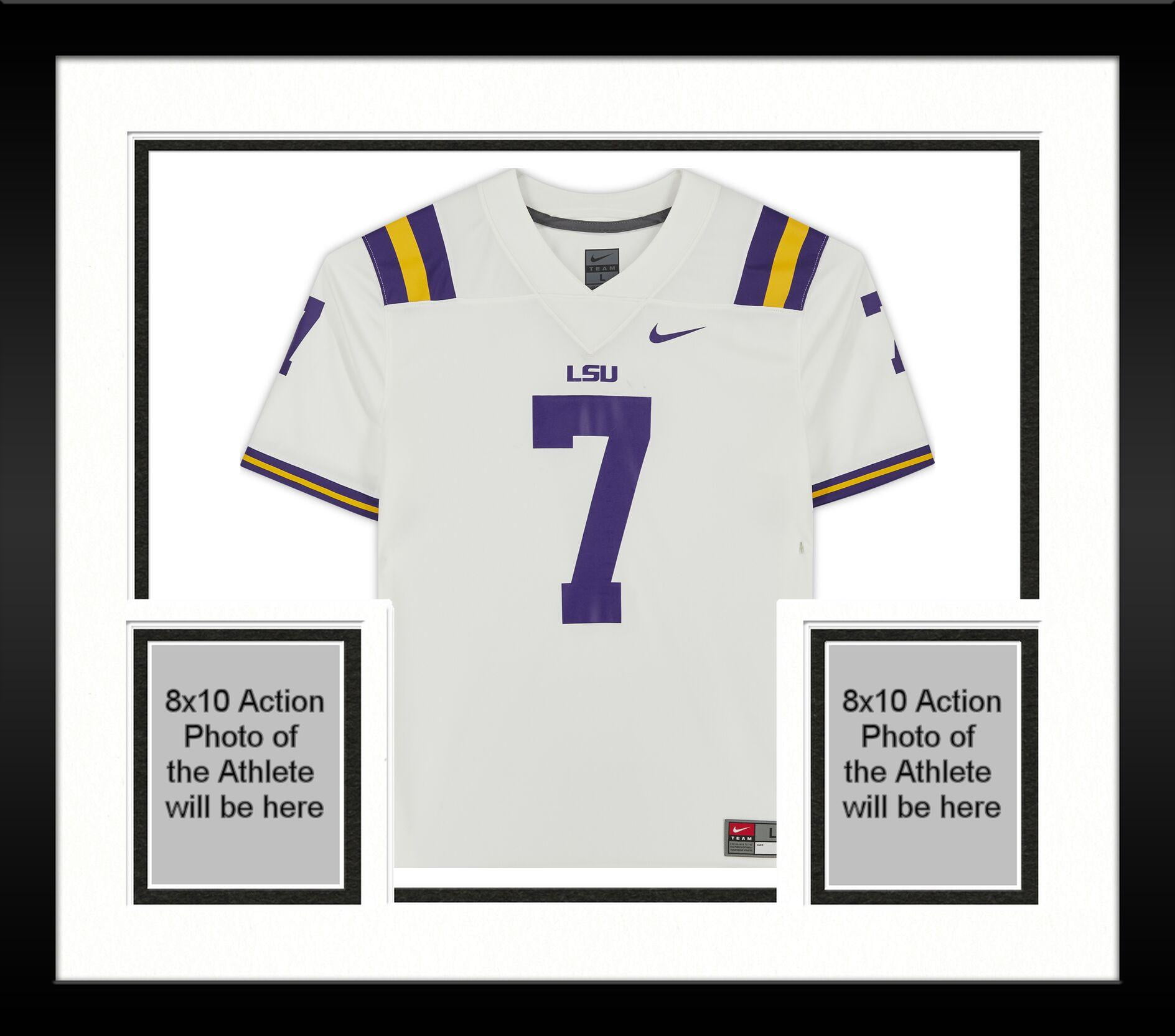 Framed Leonard Fournette LSU Tigers Autographed White Nike Game Jersey