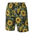 thumbnail image 5 of Naloa Sunflowers Men's Beach Shorts, Surfing shorts, Swim trunks, Quick Dry Swim Trunks for Surfing Beach Fun - 3X-Large, 5 of 9