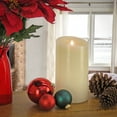 thumbnail image 3 of HGTV Home Collection Heritage Real Motion Real Motion Flameless Candle With Remote, Ivory with Warm White LED Lights, Battery Powered, 9 in, 3 of 5