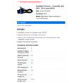 thumbnail image 2 of Headlight Connector - Compatible with 2007 - 2015 RX350 2008 2009 2010 2011 2012 2013 2014, 2 of 2