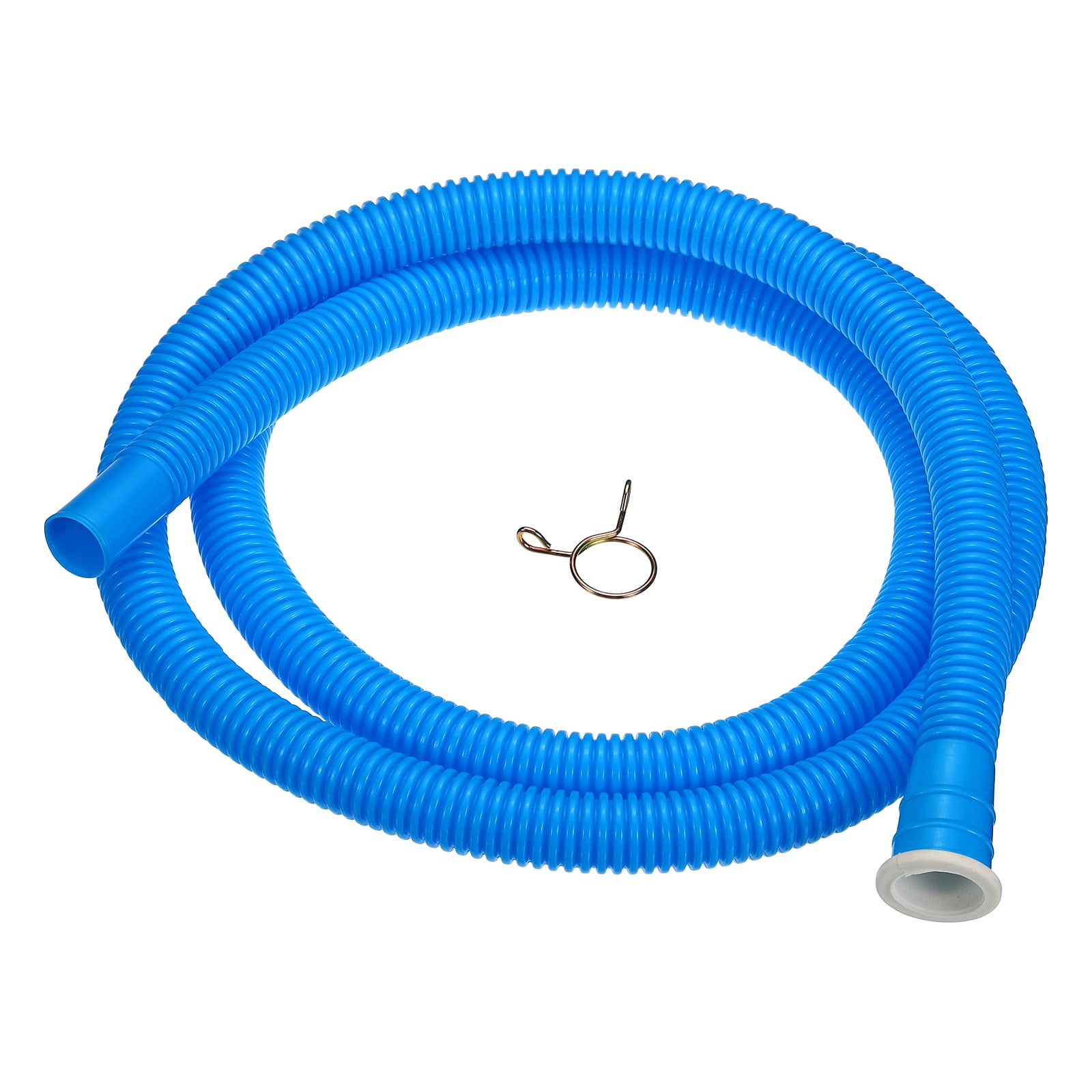 Uxcell Universal Air Conditioner Drain Hose 18mm ID 5.3ft Thickened with Clamp, Blue