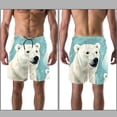 thumbnail image 3 of luoweisi Men's Beach Shorts Quick Dry Swim Trunks with Mesh Lining Polar Bear L, 3 of 5