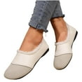 thumbnail image 6 of Wowcloth Women's Slip-On Flats – Fashion Two-Tone Round Toe Design with Fleece Lining for Versatile Casual Wear, 6 of 9