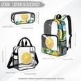 thumbnail image 4 of Xoenoiee Lemon Print Kids Clear Backpack with Lunch Box for Girls Transparent Backpack School Bags with Pencil Case Set of 3 School Bookbag Teens Satchel Bagpack 17inch Travel Daypack, 4 of 5