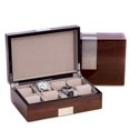 thumbnail image 1 of International  Lacquered Walnut Wood 8 Watch Box, 1 of 1