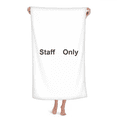 thumbnail image 1 of Staff Only Black Symbol Pattern Hand Towel Bath Facecloth Soft Cotton Washcloth, 1 of 4