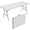White,6 Ft, variant on FASCK 6Ft Folding Table for Indoor Outdoor, Fold-in-Half Portable Plastic Dining Table with Carrying Handle for Picnic Party Camping, Black