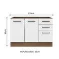 thumbnail image 2 of Mueble de Cocina Para Tarja Madesa Agata 2 Puertas y 3 Cajones Marrón/Blanco, 2 of 5