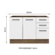 thumbnail image 2 of Mueble de Cocina Para Tarja Madesa Agata 2 Puertas y 3 Cajones Marrón/Blanco, 2 of 5
