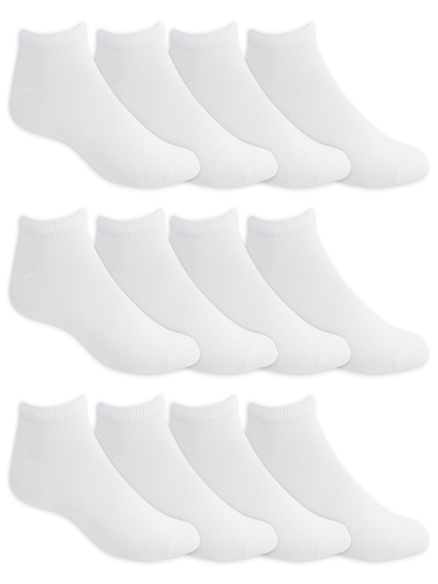 Athletic Works Men's Lightweight No Show Socks, 12-Pack, Moisture-Wicking, Lightweight Fabric, Fits Shoe Sizes 6-12