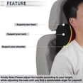 thumbnail image 2 of Unique Bargains Car Headrest Pillow Ergonomic Comfortable Neck Support Pillow Milk Silk Fabric and Memory Foam Bandage Adjustable width Black and Red Set of 1, 2 of 7