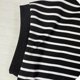 thumbnail image 3 of Estilo de Verano Conjunto de Niños de Verano Color Sólido Raya Pantalones Cortos Casuales de Dos Piezas de Punto de Manga Corta Vestido de Verano Corto, 3 of 7