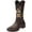 Coffee, variant on Cowboy Boots for Women's Mid Calf Cowgirl Western Shoes Sunflower Embroidery Stitched Square Toe Low Heel Ankle Boot