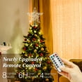 thumbnail image 3 of Lewondr Star Tree Topper, USB Powered Remote Controlled 11 Inch Christmas Tree Topper Beaded Star Light, Christmas Star Topper for Xmas Tree Holiday Party Home Decoration, Silver, 3 of 9