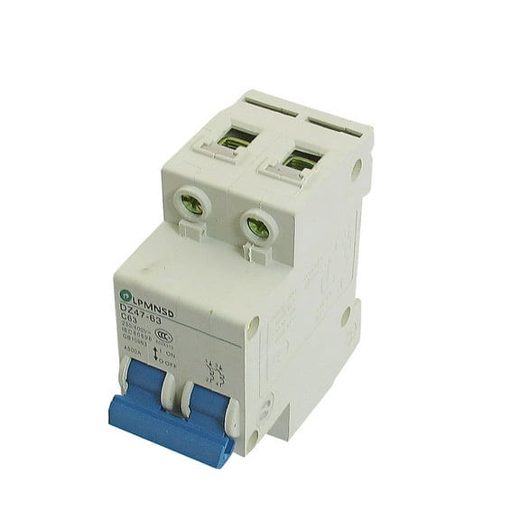 Unique Bargains  230/400V 63A 2 Pole DZ47-63 C63 On/Off Switch  Circuit Breaker 4500A