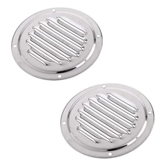 2PCS 5" Stainless Steel Round Louvered Vent Grille Ventilation Marine Boat Yacht Vent