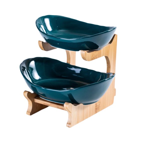 Multi Tier Fruit Basket - Dried Fruit Bowl Wooden Holder Stand for Storing & Organizing Vegetables,Eggs, etc | Fruit Basket for Hotel Party 13x20x17.5cm