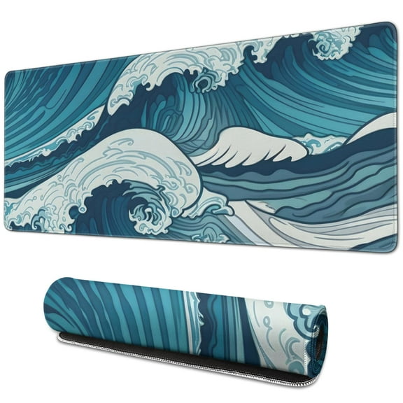 "Add Style and Comfort to Your Desk with Our Topographic Pattern Mouse Pad - Extra Large, Non-Slip Rubber Base - Ideal Desk Decor Accessory"